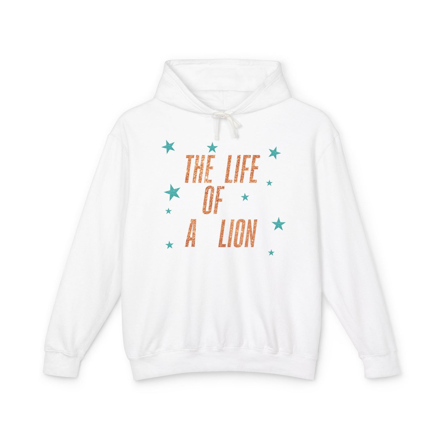Adult Life of a Lion Faux Glitter Hoodie - Comfort Colors