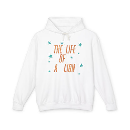 Adult Life of a Lion Faux Glitter Hoodie - Comfort Colors