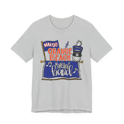 Adult Orange Beach Marching Band Tee - Bella Canvas