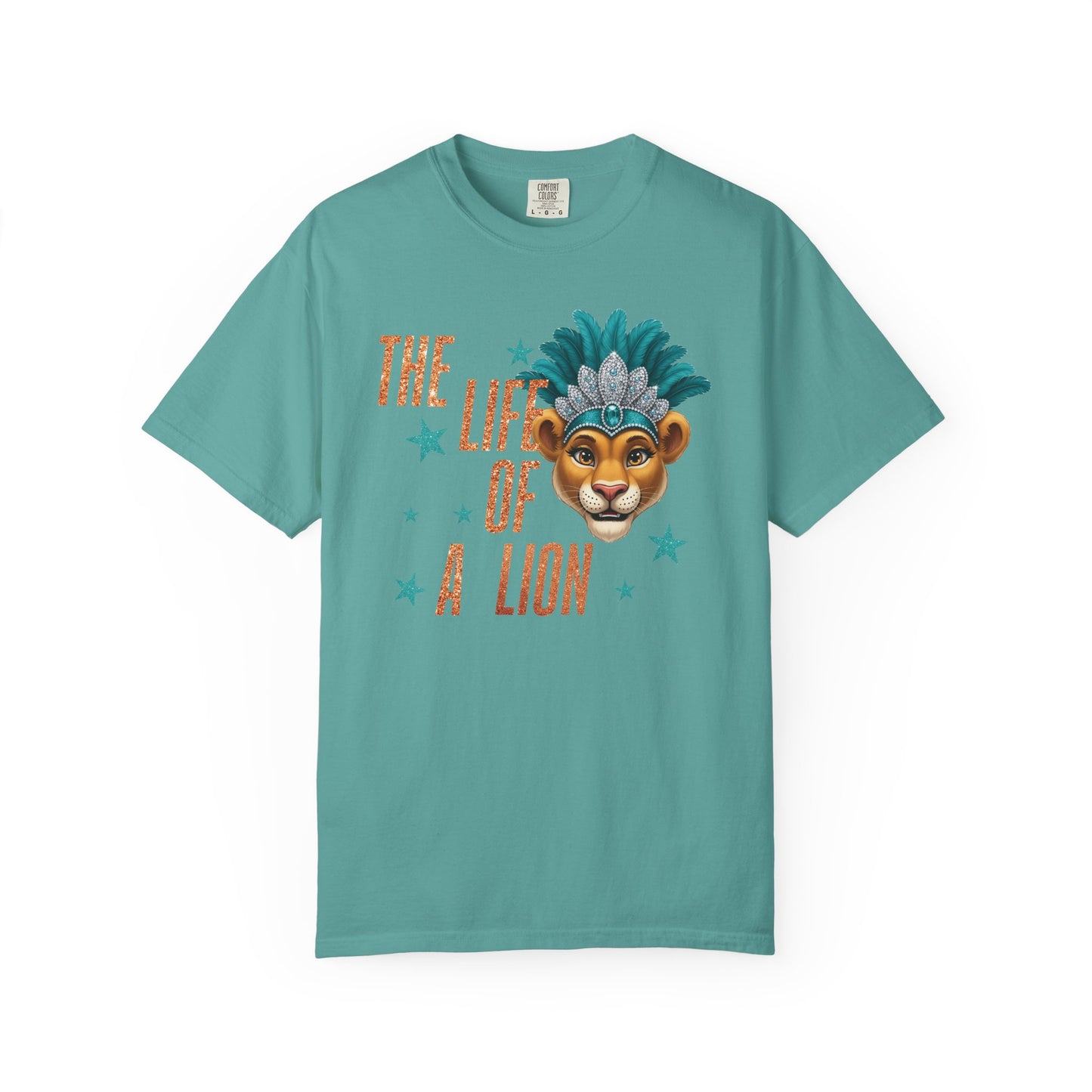 Adult Life of a Lion Faux Glitter - Comfort Colors