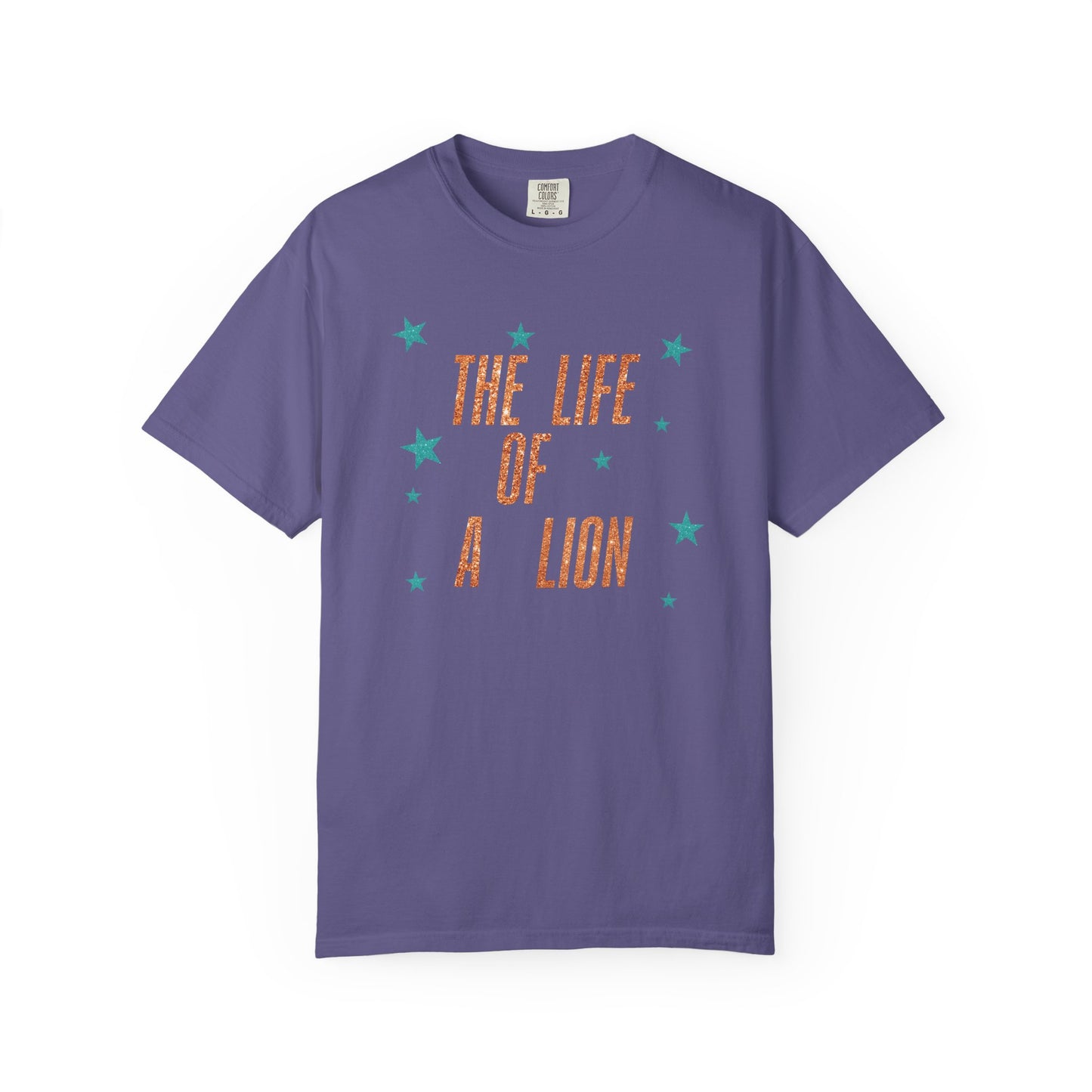 Adult Life of a Lion Faux Glitter - Comfort Colors