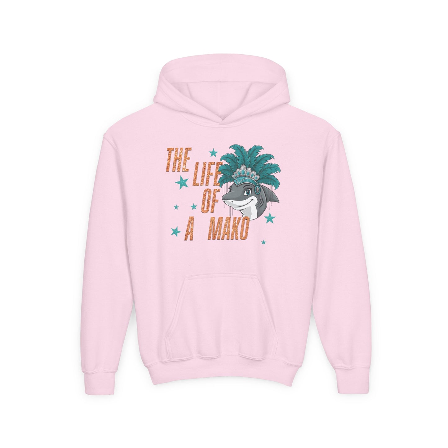 Life of a Mako Faux Glitter Hoodie - Gildan