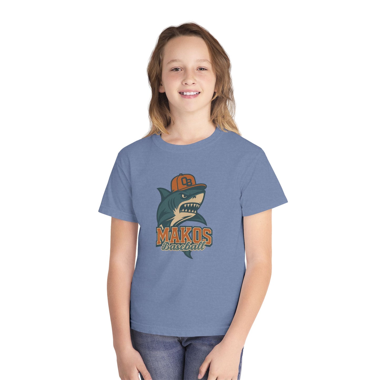 Makos Youth Baseball Tee - Comfort Colors