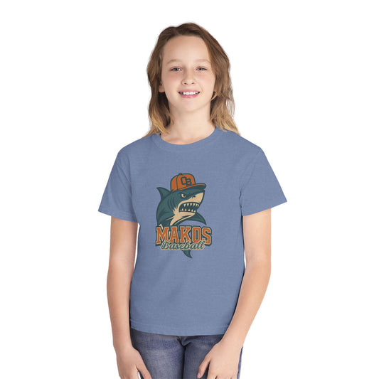 Makos Youth Baseball Tee - Comfort Colors