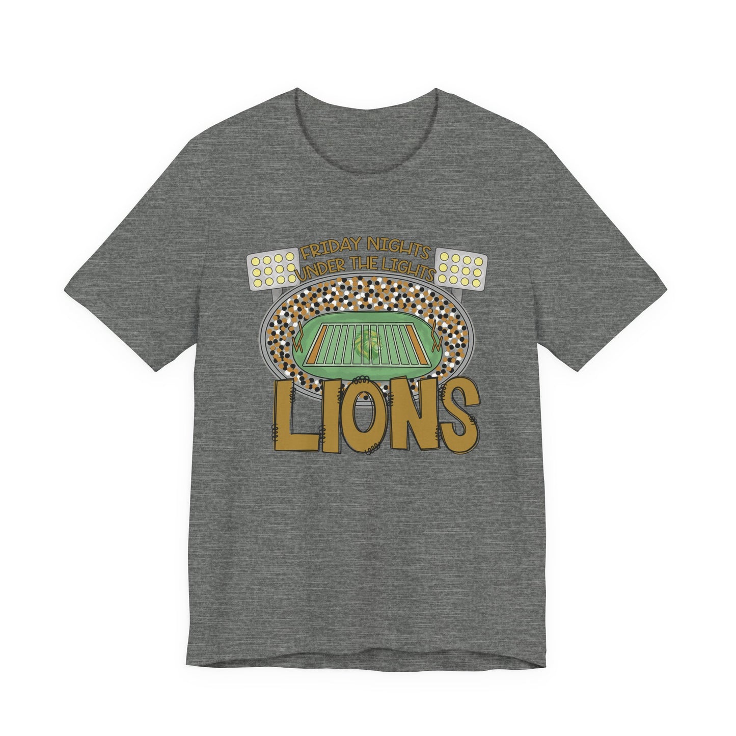 Adult LionsFriday Nights Under the Lights Tee - Bella Canvas