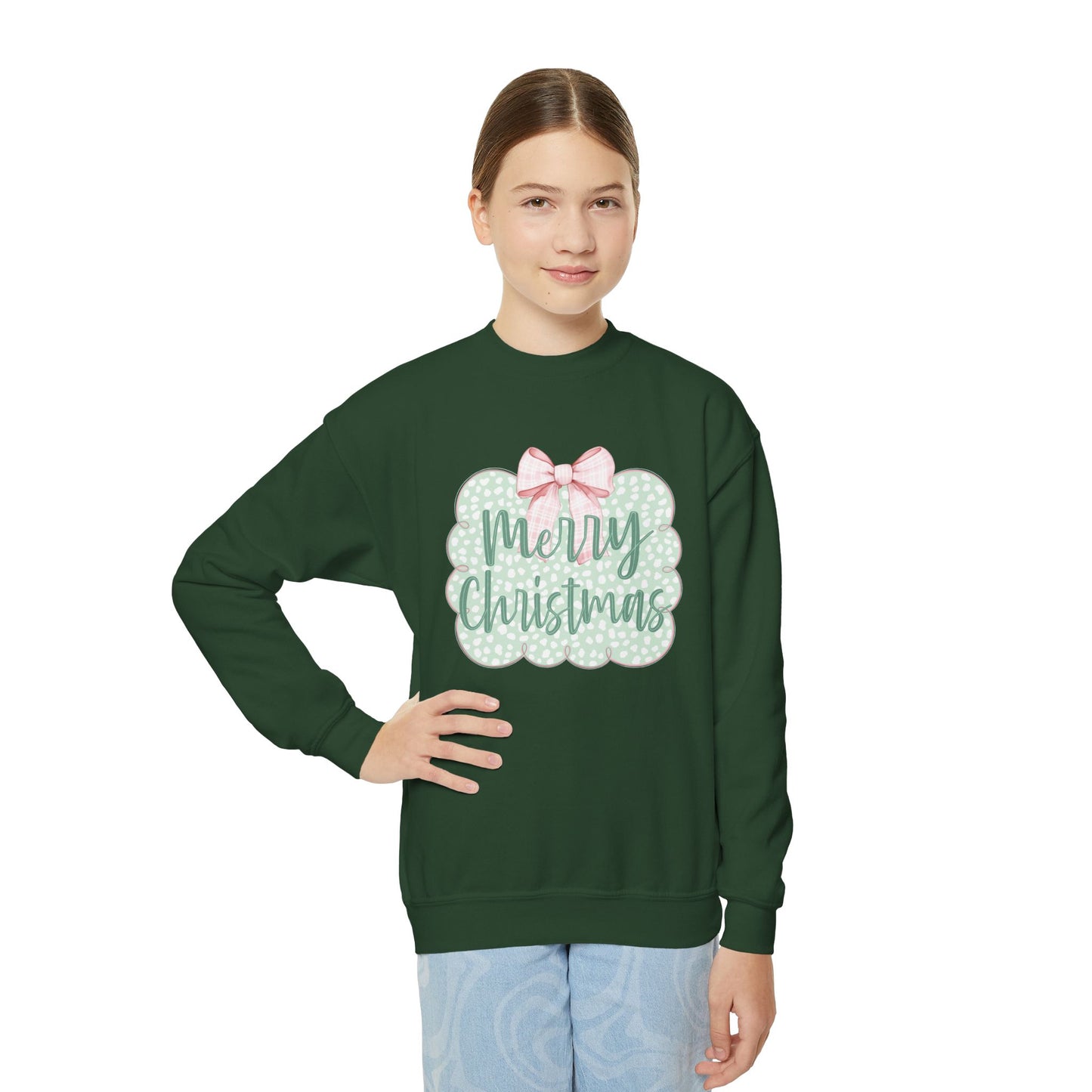 Merry Christmas Youth Sweatshirt - Gildan
