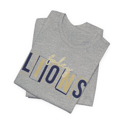 Lions Blocky Spirit Tee - Bella Canvas