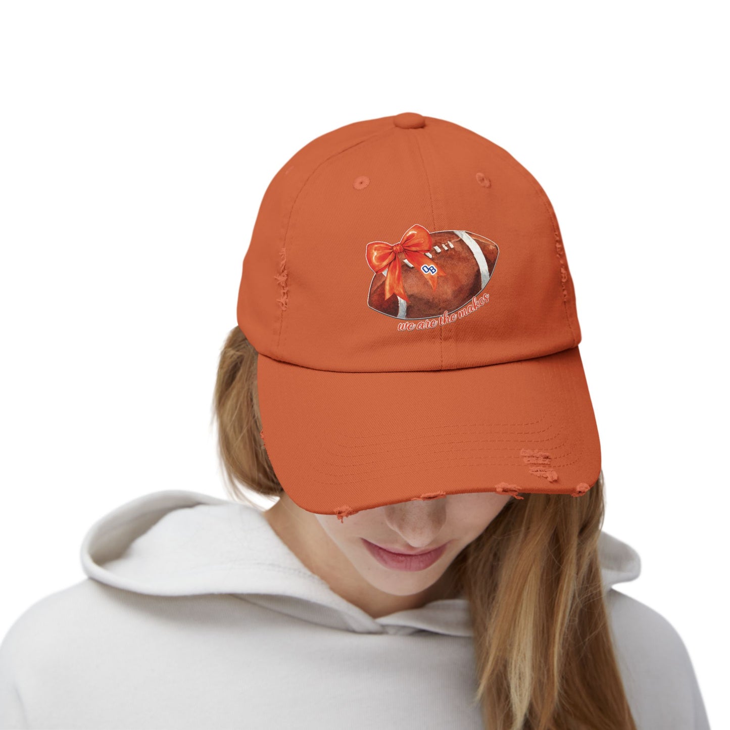Makos Coquette Football Unisex Distressed Football Cap