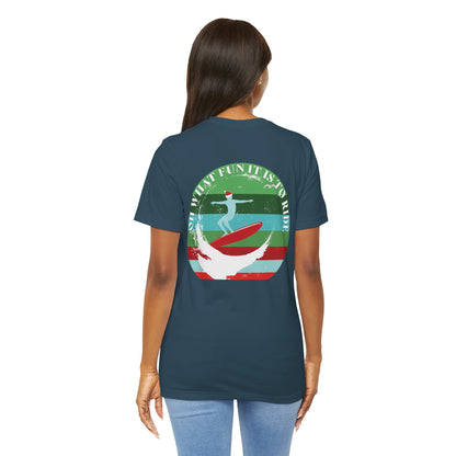 Adult Christmas Surfing Tee - Bella Canvas