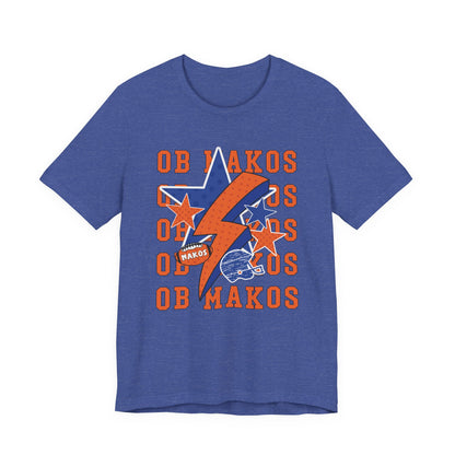 Adult Makos Lightning Football Tee - Bella Canvas