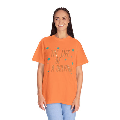 Adult Life of a Dolphin Faux Glitter - Comfort Colors