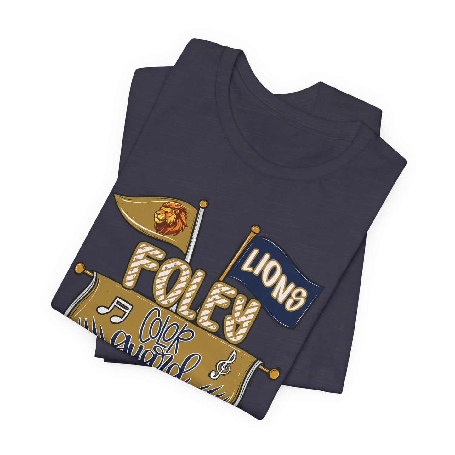 Adult Lions Color Guard Mom Tee - Bella Canvas