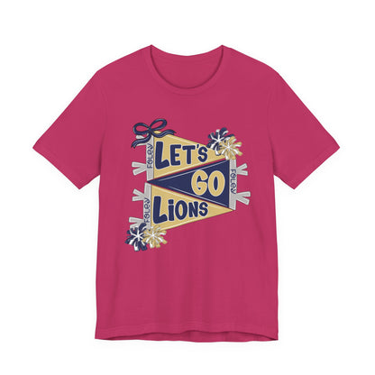 Let's Go Lions Pennant Tee - Bella Canvas