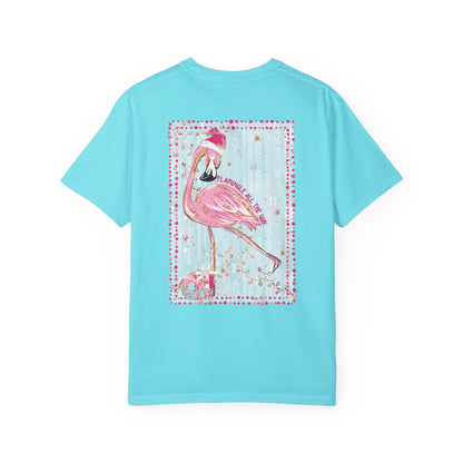 Flamingo Flamingle All the Way Christmas Tee - Comfort Colors