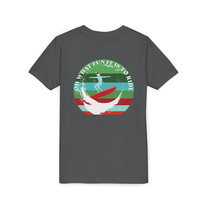 Youth Surfing Christmas Tee - Gildan