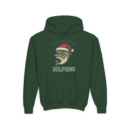 Merry Christmas Dolphins Hoodie - Gildan