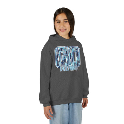 Youth GO Dolphins Hoodie - Gildan