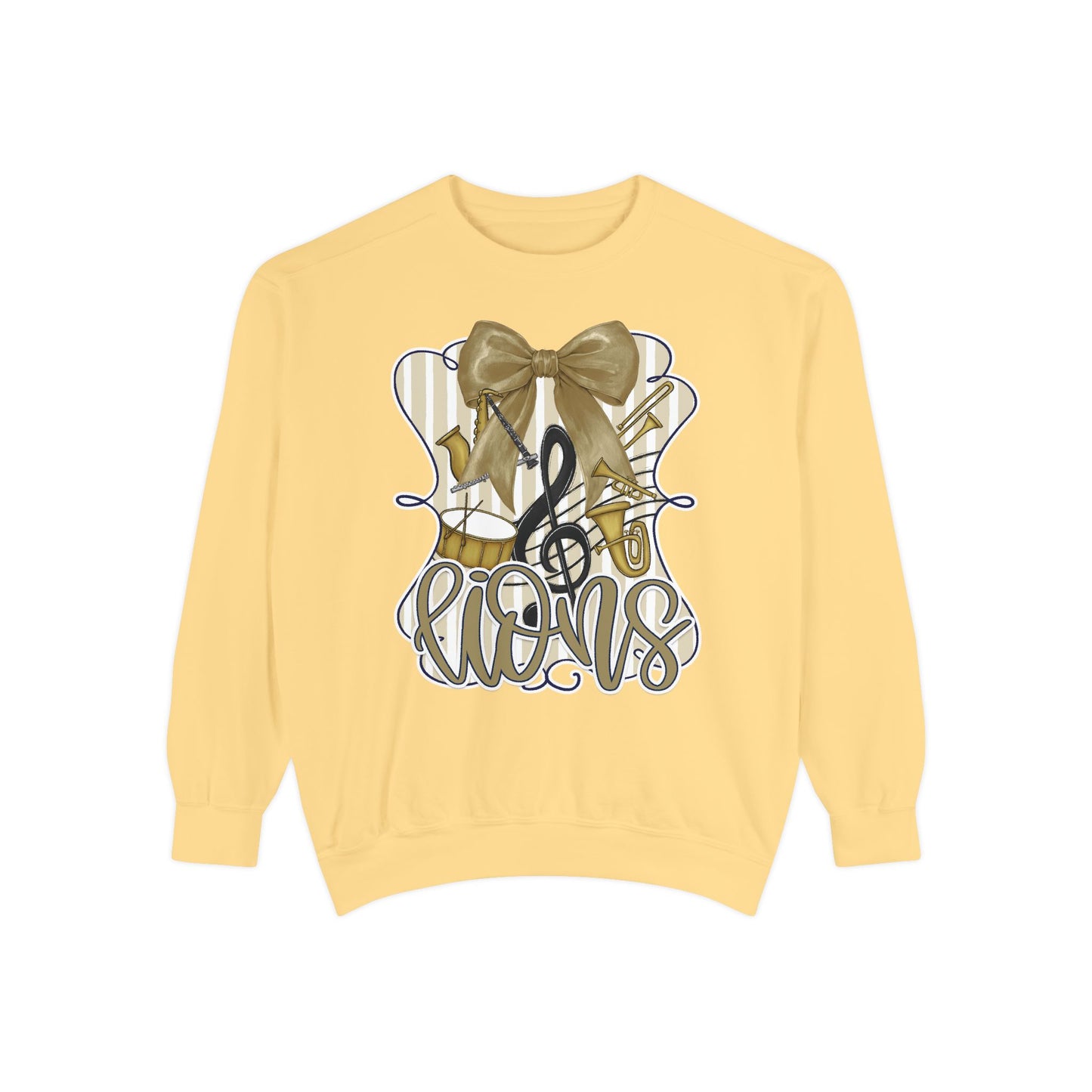 Adult Lions Coquette Band Sweatshirt - Comfort Colors