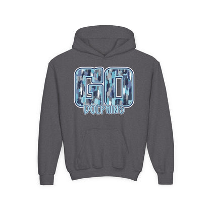 Youth GO Dolphins Hoodie - Gildan