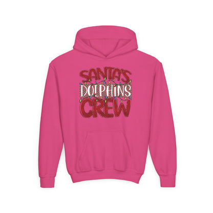 Santa's Dolphins Crew Youth Hoodie