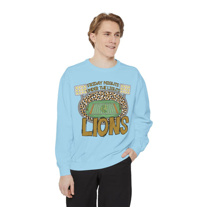 Adult Friday Night Lights Lions Sweatshirt - Comfort Colors