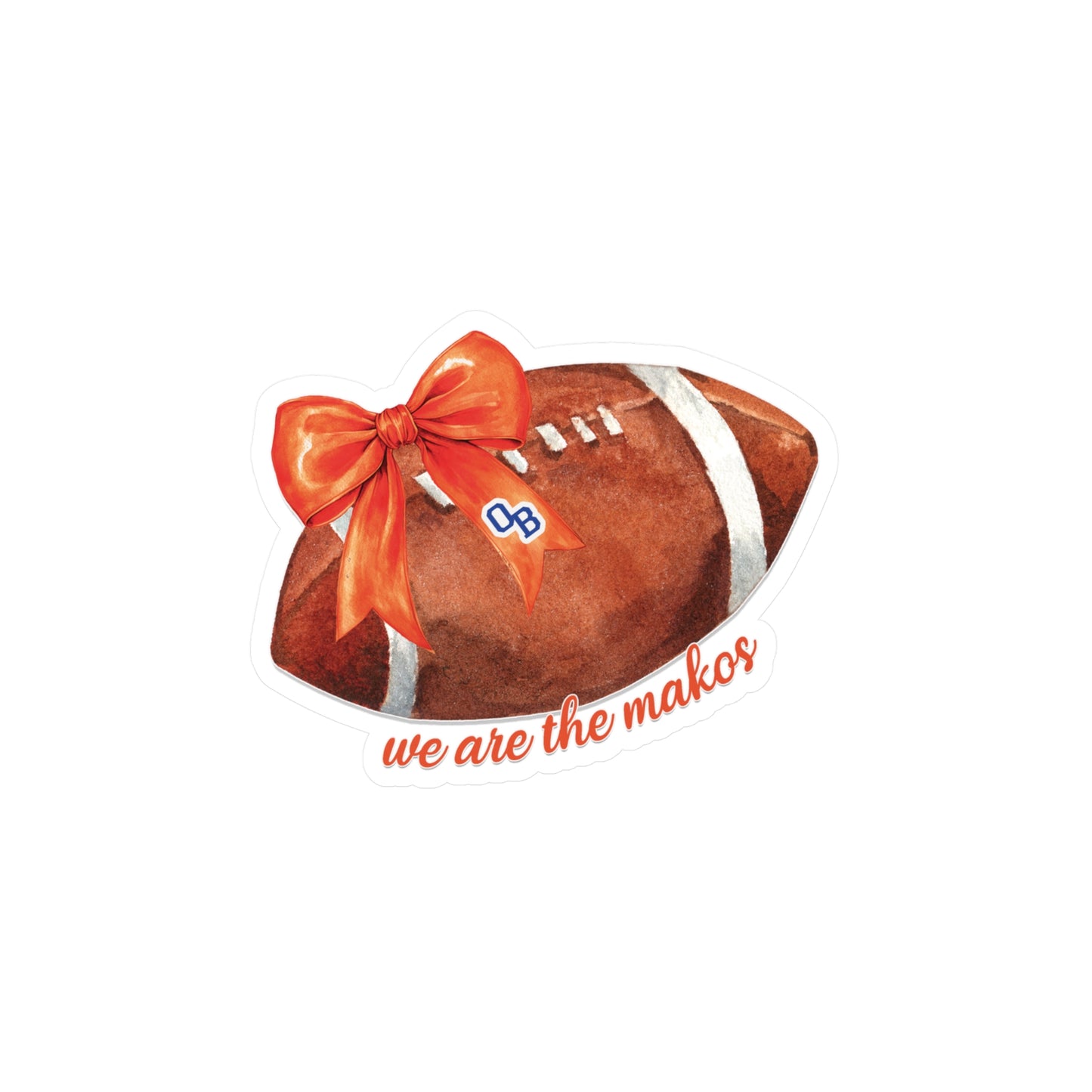 We Are The Makos Football Themed Kiss-Cut Vinyl Decals