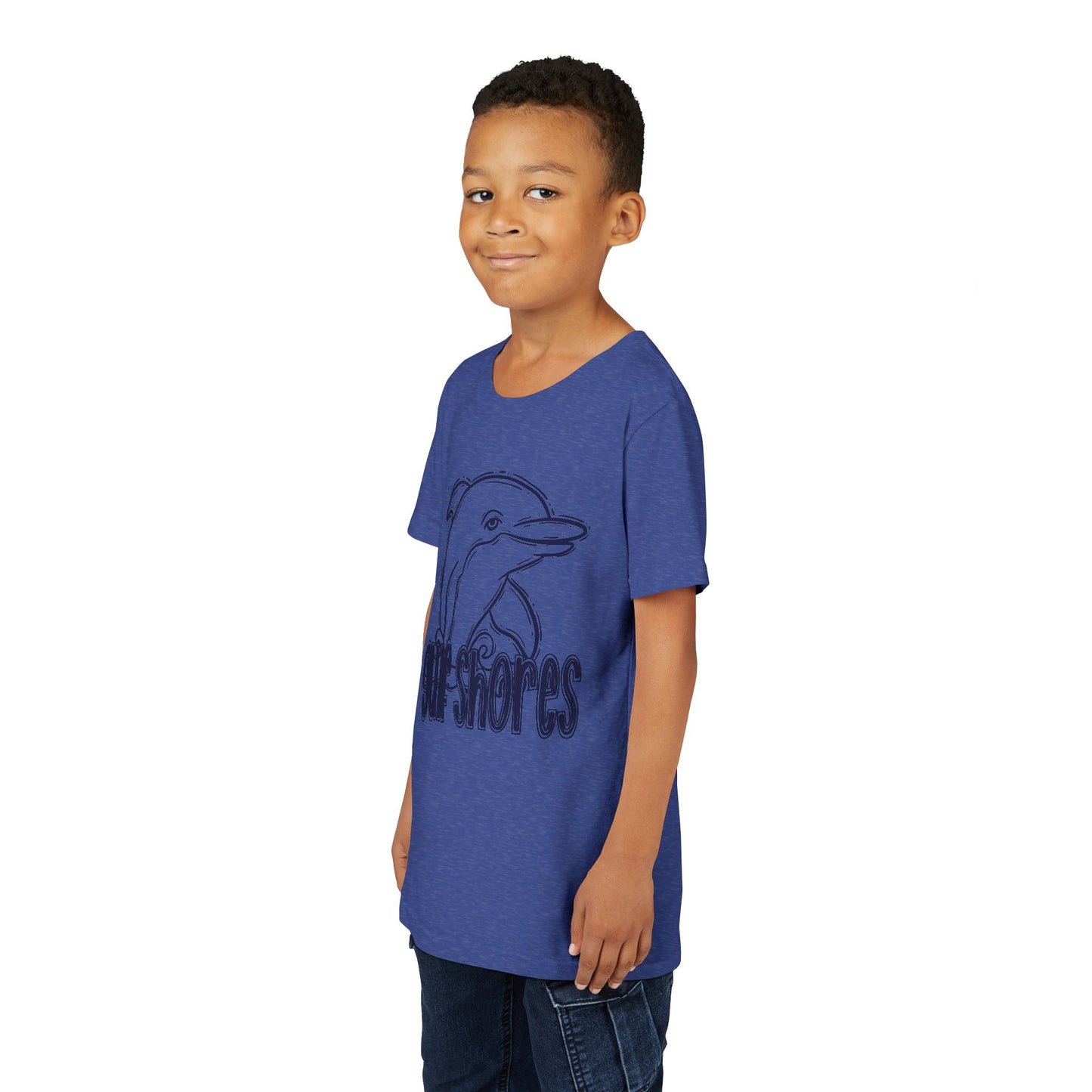Youth Dolphin Sketch Tee - Bella Canvas