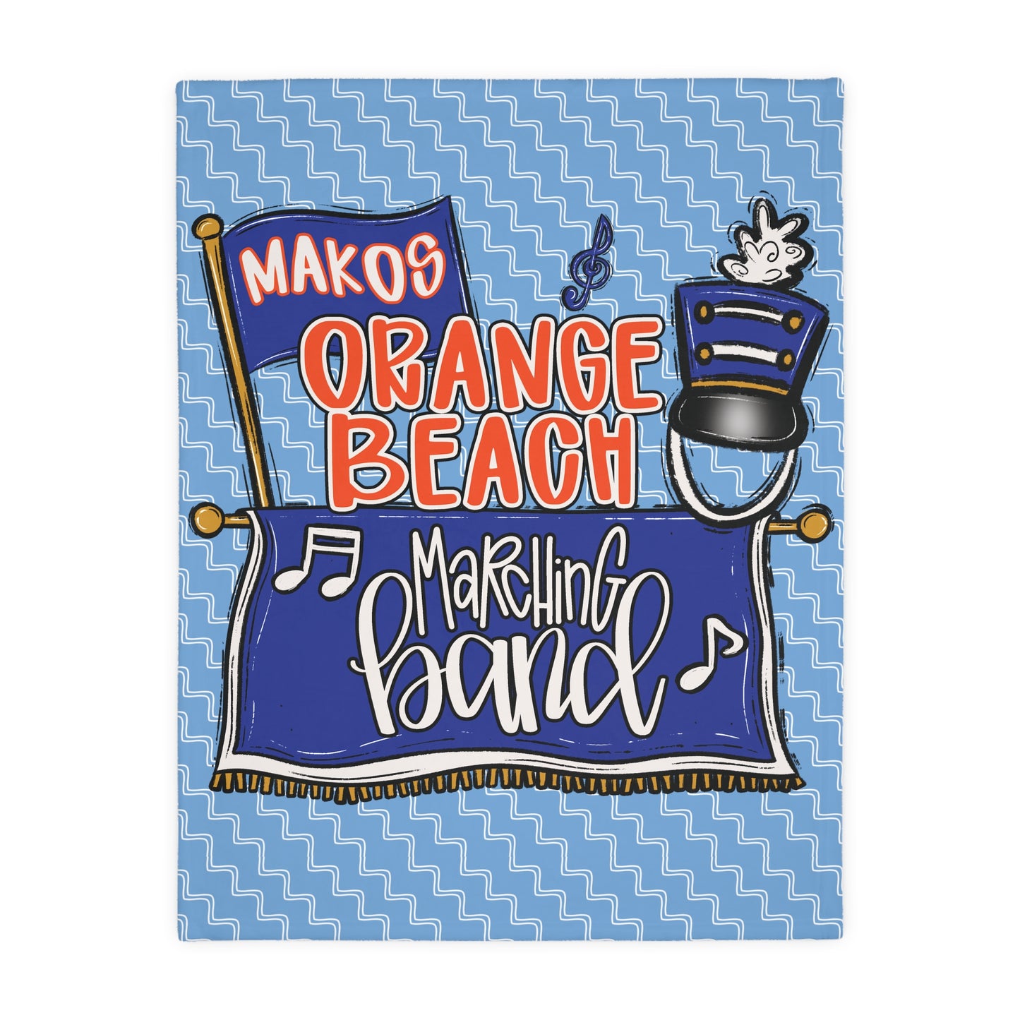 Marching Band 2 Sided Plush Fleece Blanket