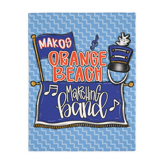 Marching Band 2 Sided Plush Fleece Blanket