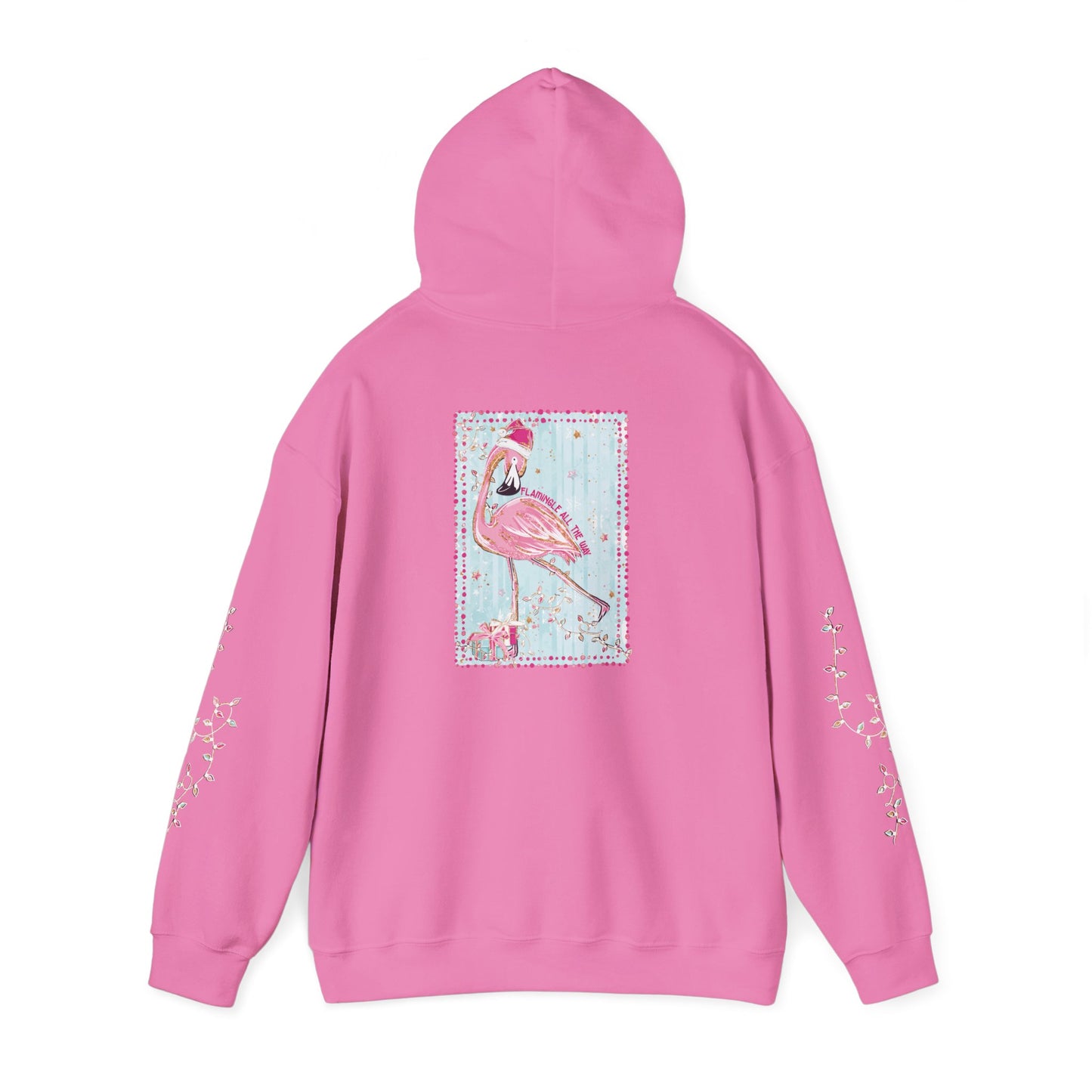 Flamingo Flamingle All The Way Hoodie - Gildan