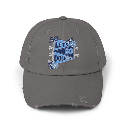 Let's Go Dolphins Distressed Cap