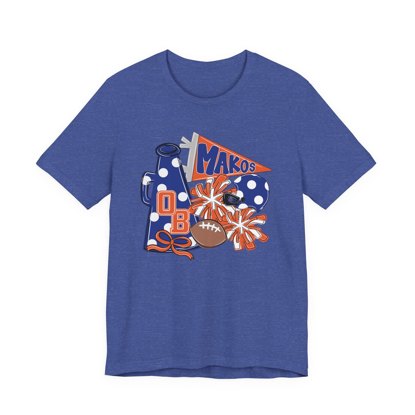 Adult Mega Makos Spirit Football Tee - Bella Canvas
