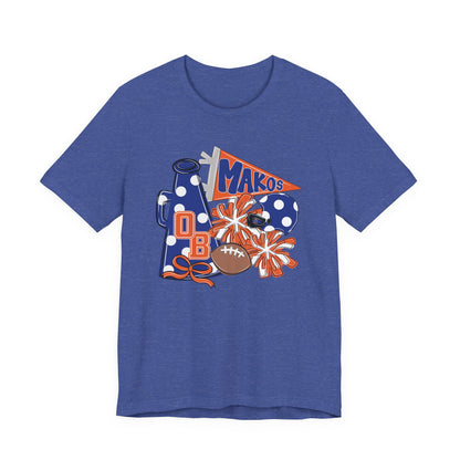 Adult Mega Makos Spirit Football Tee - Bella Canvas