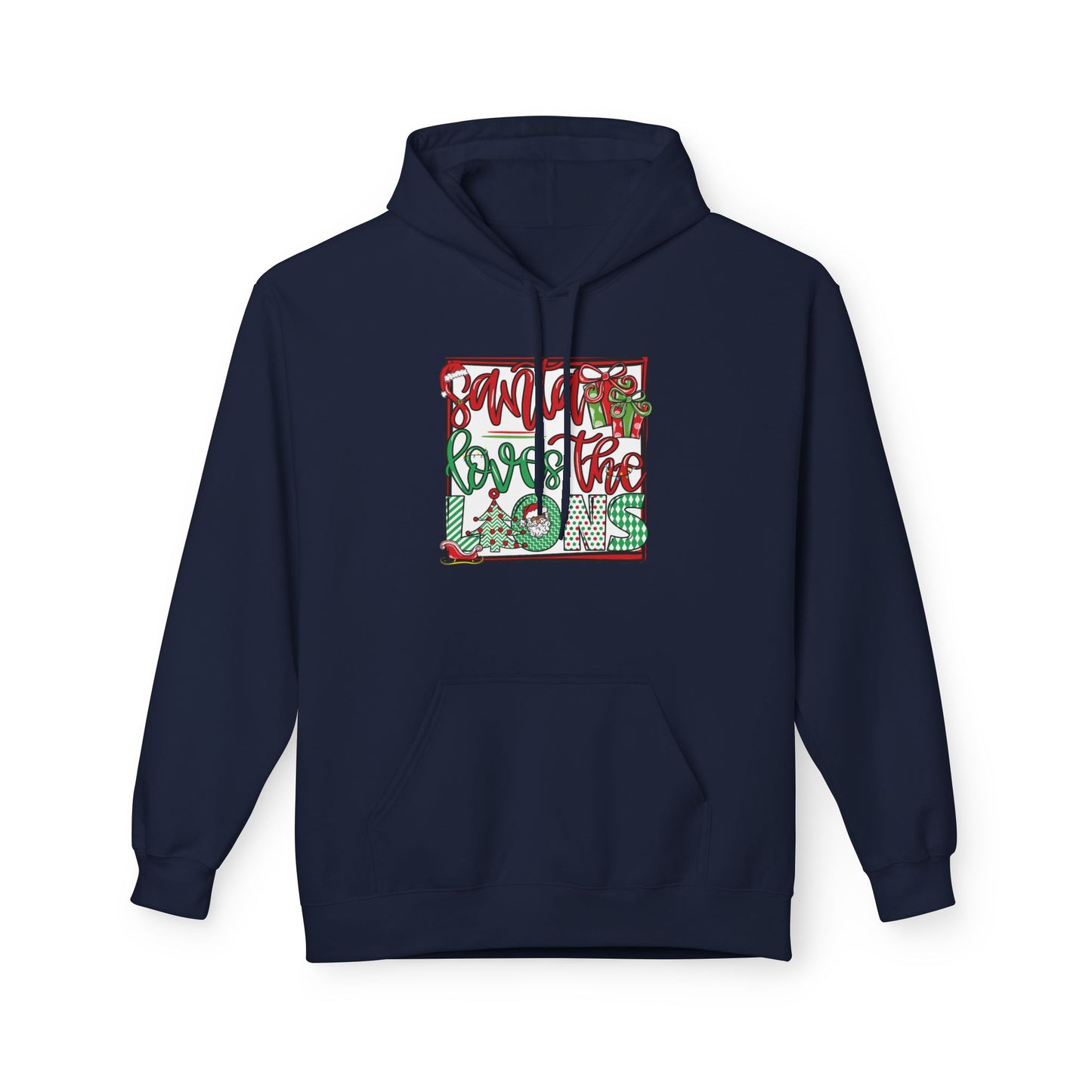 Adult Lions Christmas Hoodie - Gildan