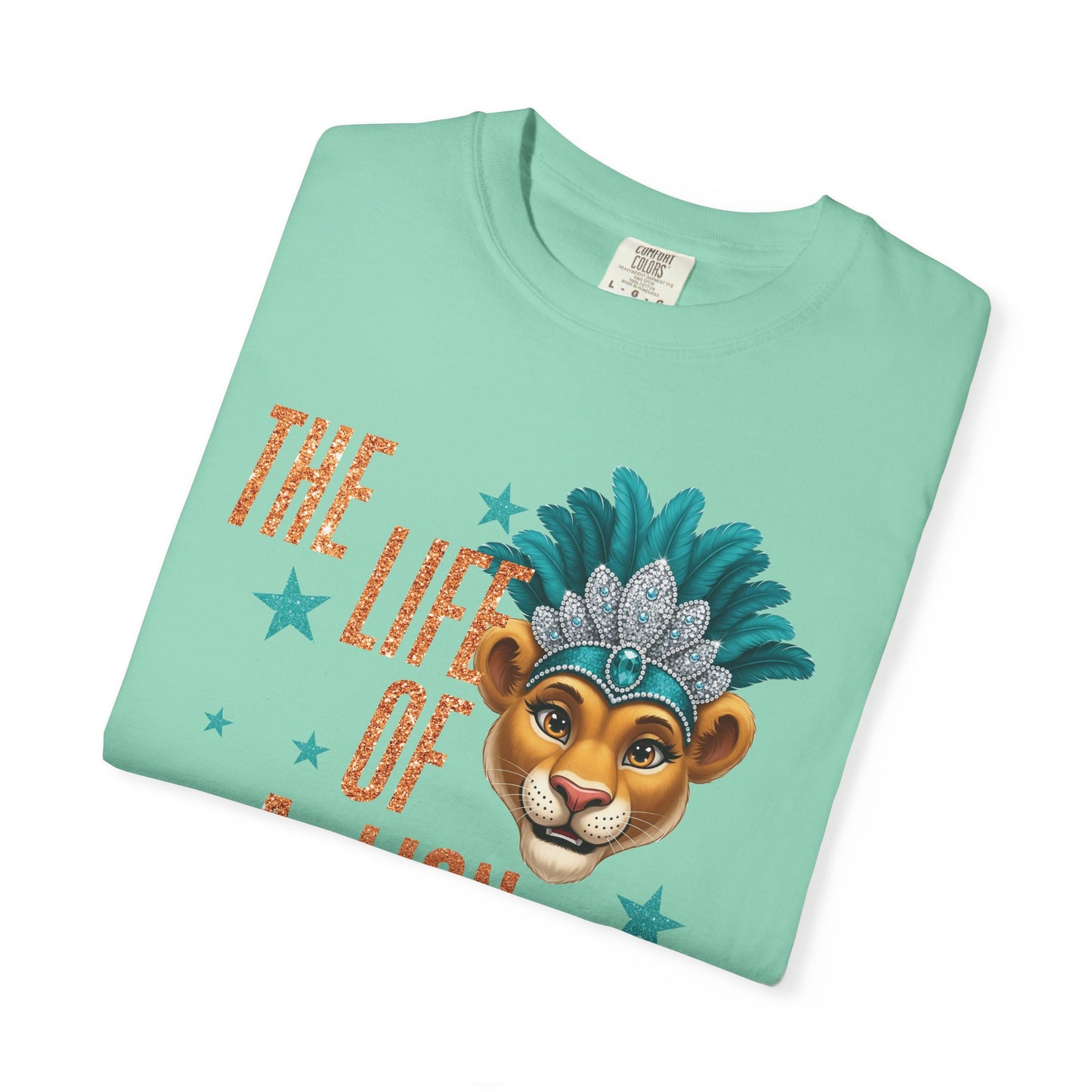 Adult Life of a Lion Faux Glitter - Comfort Colors