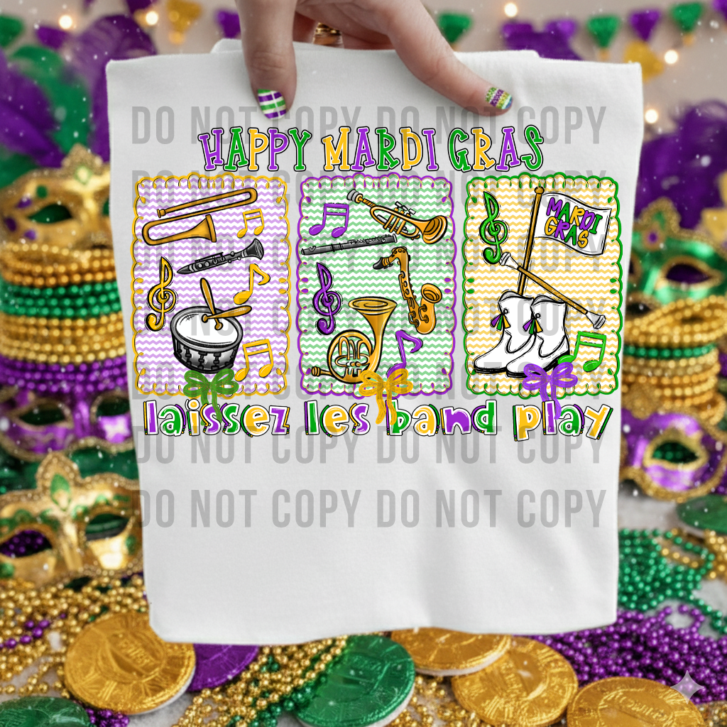 Happy Mardi Gras Band Shirt