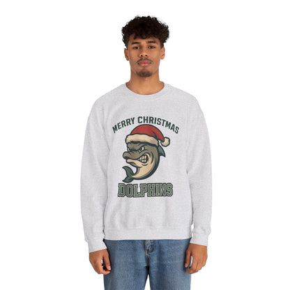 Merry Christmas Dolphins Sweatshirt - Gildan