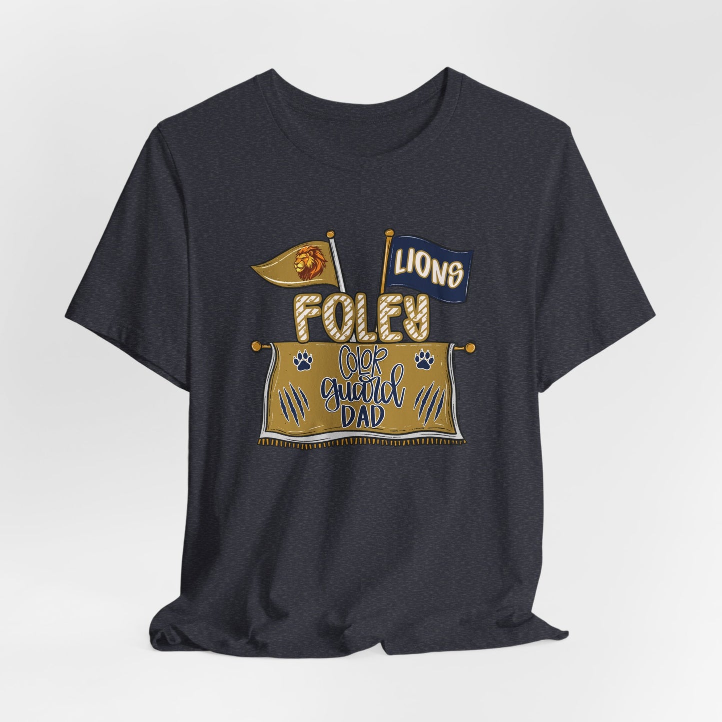 Adult Lions Color Guard Dad Tee - Bella Canvas