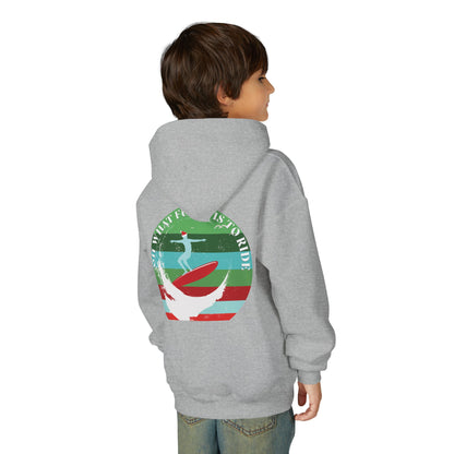 Youth Surfing Christmas Hoodie - Gildan