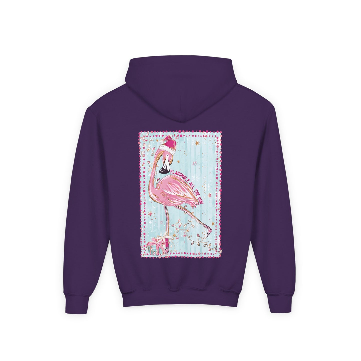 Flamingle All The Way Flamingo Hoodie - Gildan
