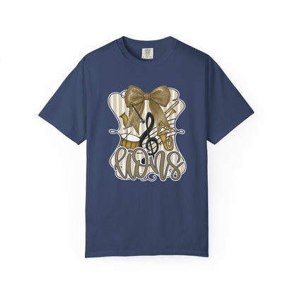 Adult Lions Coquette Band Tee - Comfort Colors