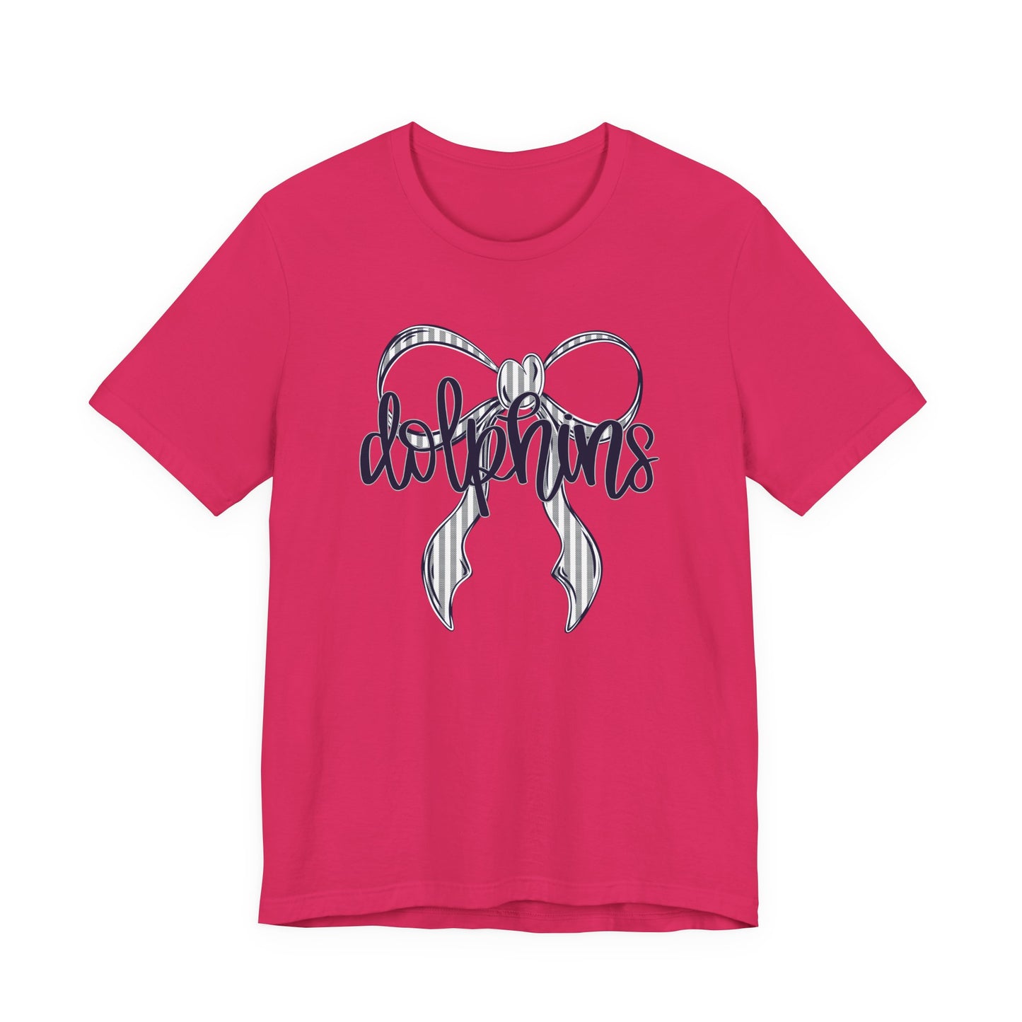 Preppy Dolphins Bow Bella Canvas