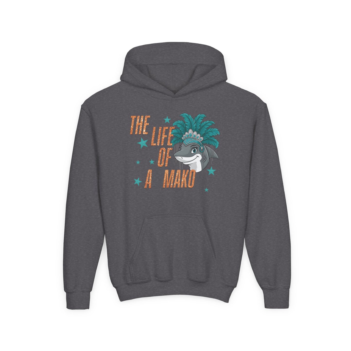 Life of a Mako Faux Glitter Hoodie - Gildan