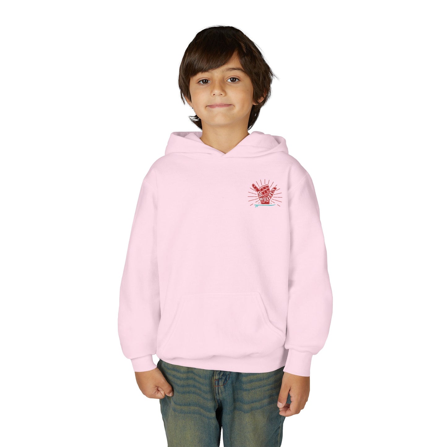 Youth Surfing Christmas Hoodie - Gildan