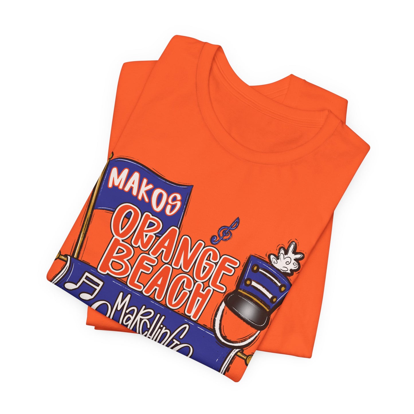 Adult Orange Beach Marching Band Tee - Bella Canvas