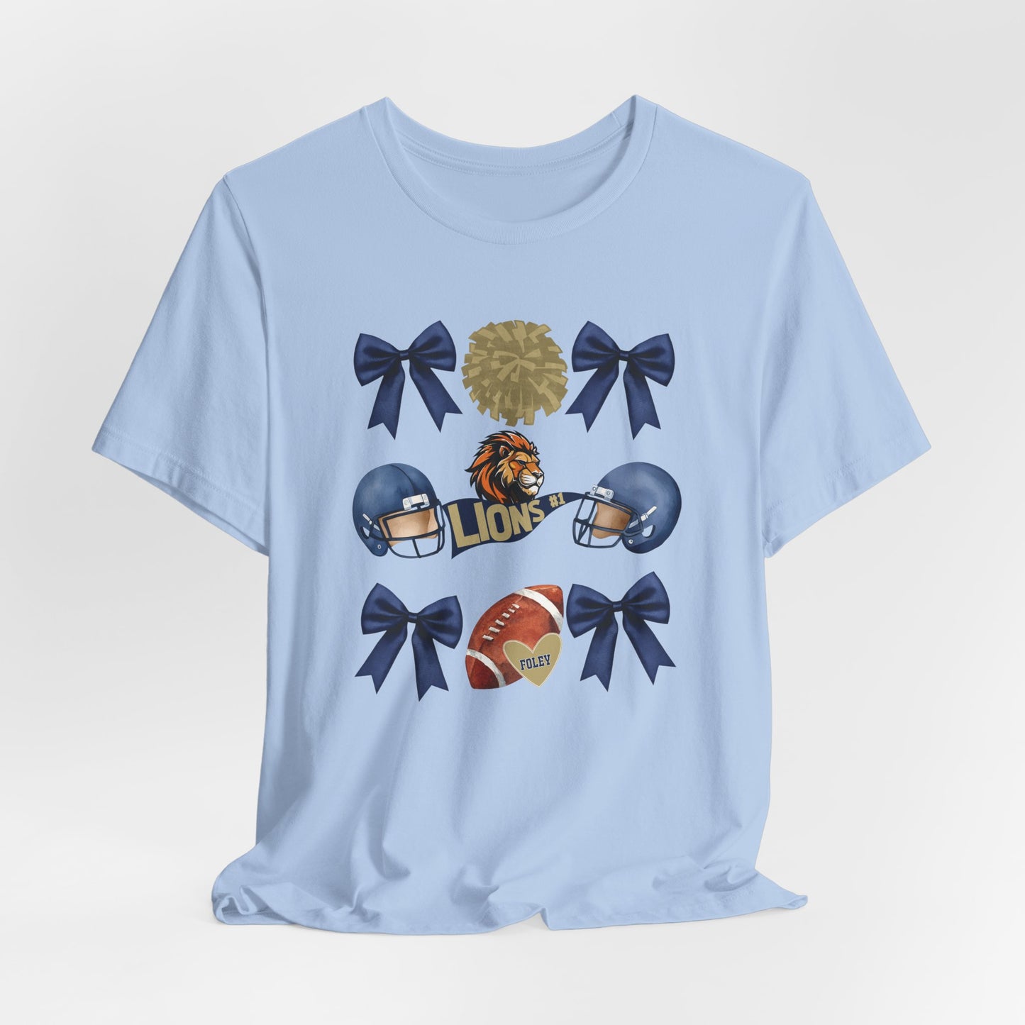 Lions Coquette Football Cheer Tee - Bella Canvas