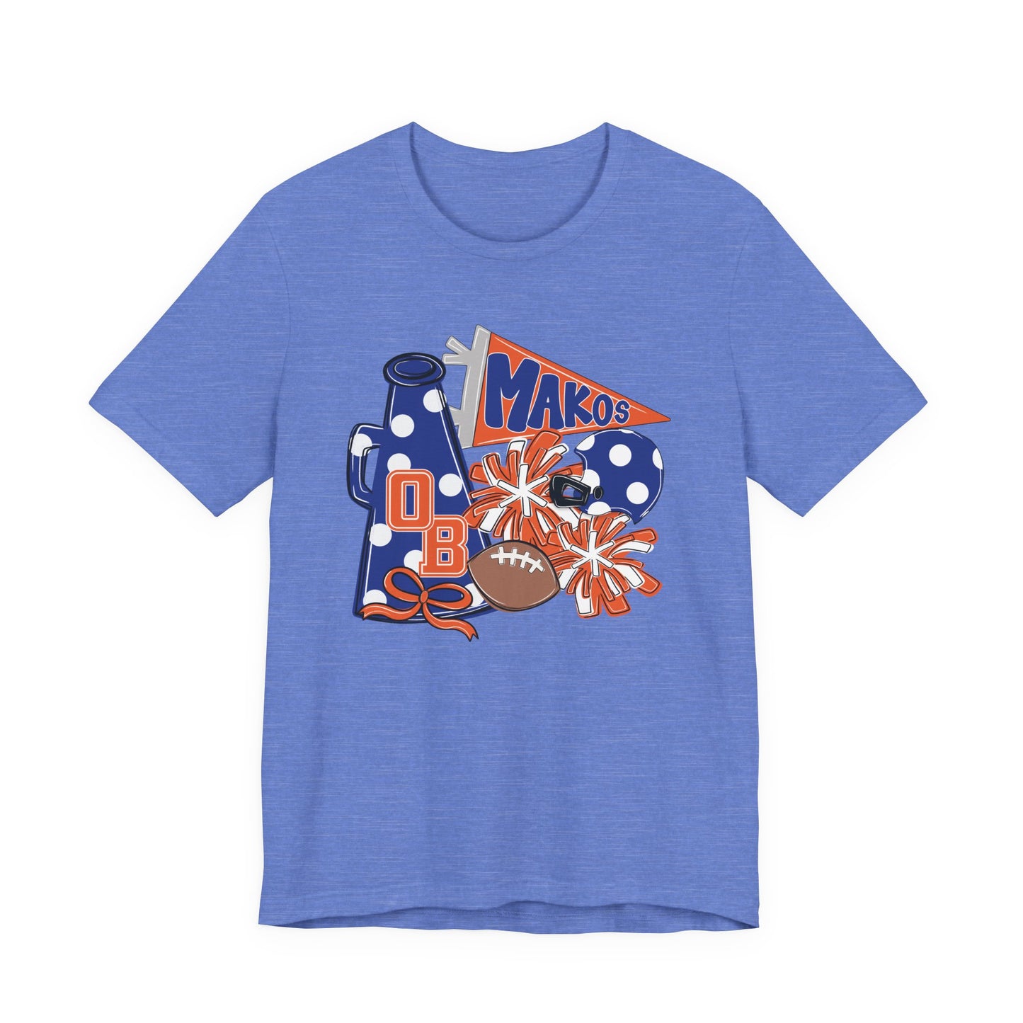 Adult Mega Makos Spirit Football Tee - Bella Canvas