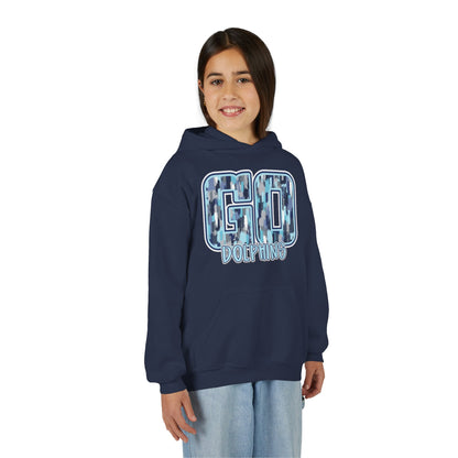 Youth GO Dolphins Hoodie - Gildan