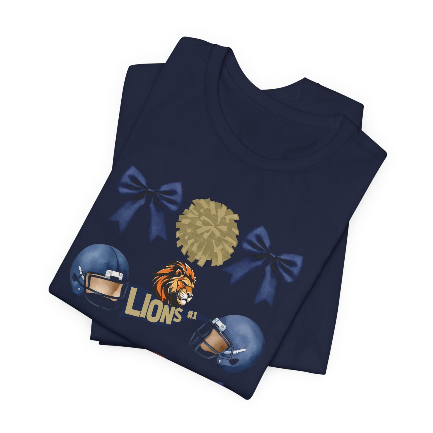 Lions Coquette Football Cheer Tee - Bella Canvas