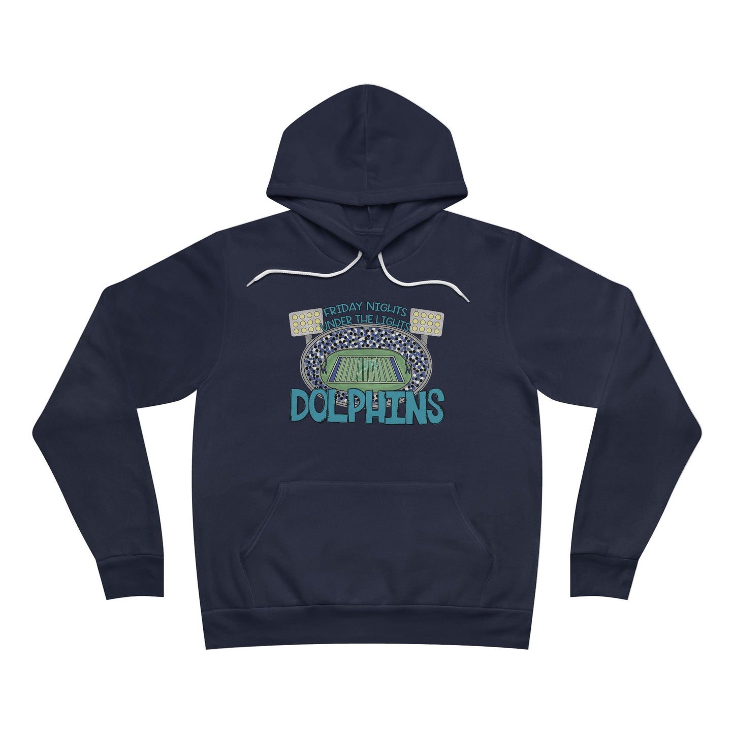 Adult Dolphins Friday Nights Under the Lights Unisex Hoodie - Bella Canvas